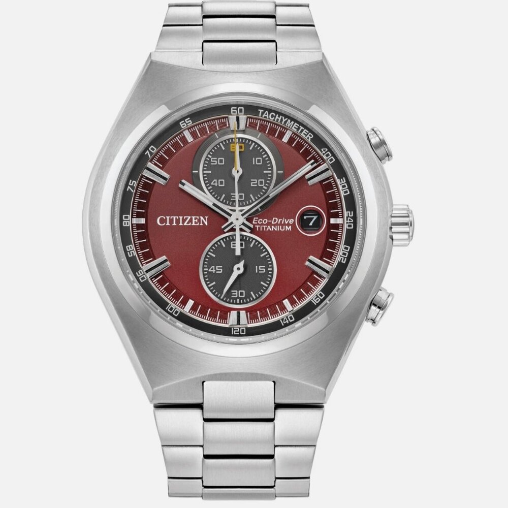 Citizen Men's Sport Eco-Drive Silver Watch 43mm NEW